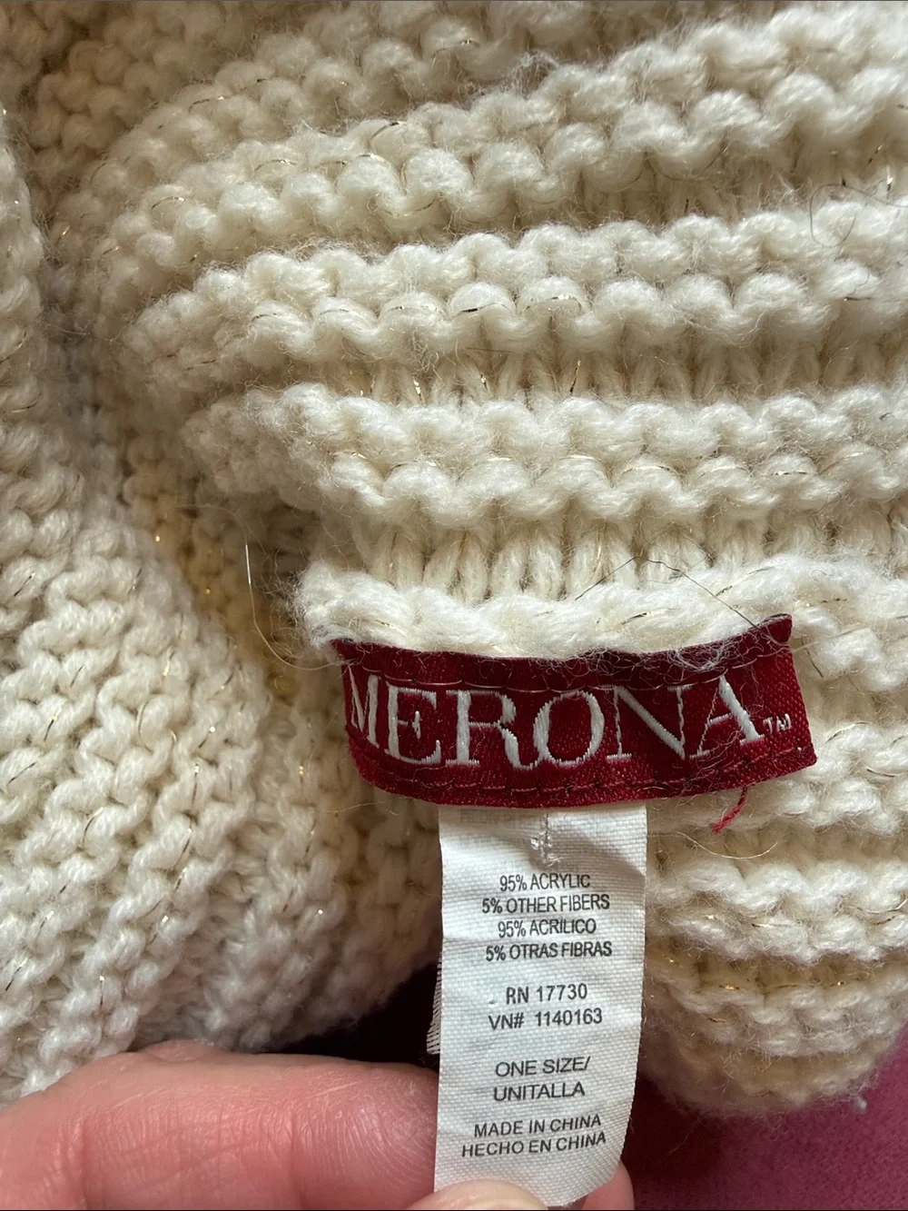Merona Cream Knit Infinity Scarf